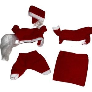 Elf on the shelf doll Santa outfit w/ beard and present bag & belt doll clothes